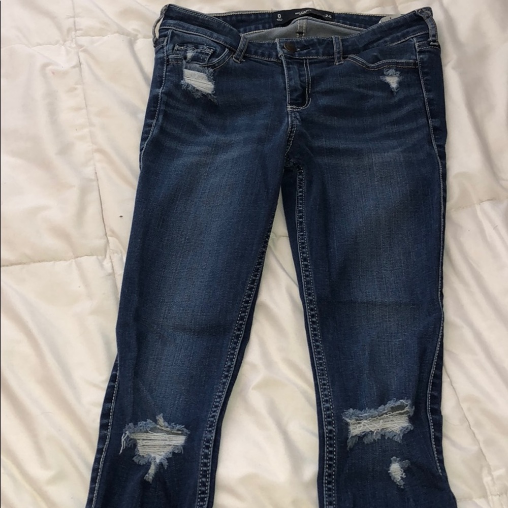 cropped hollister skinny jeans